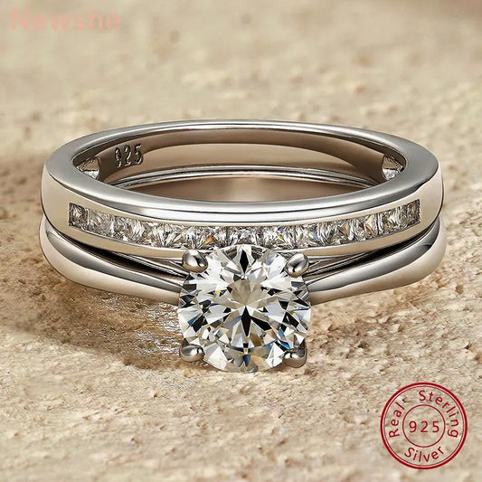 Ring Wedding Band White Yellow Gold Jewelry Luxury Solitaire
