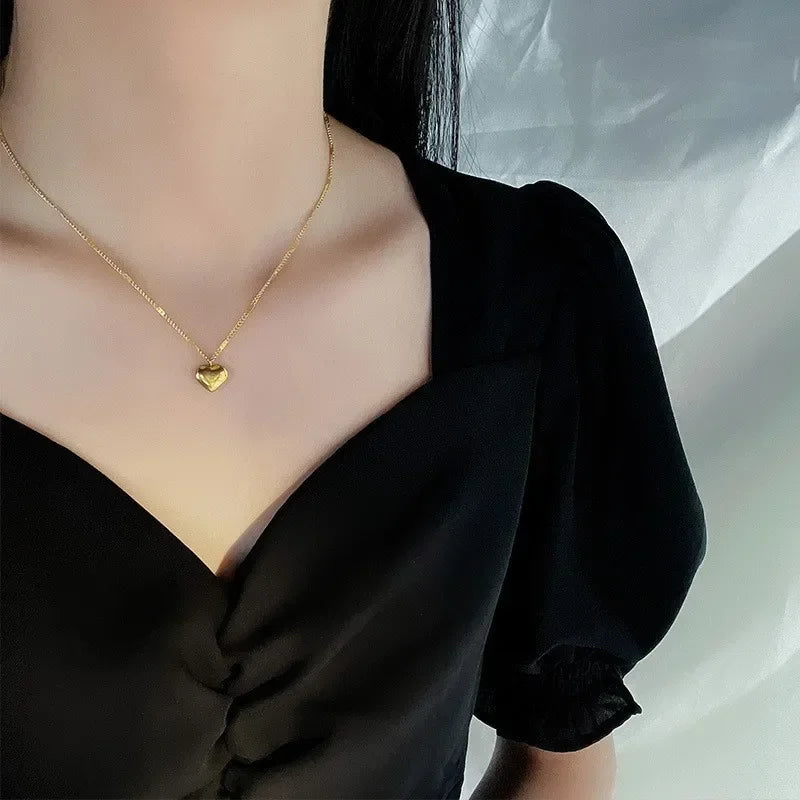 Gold Color  Necklace For Women Silver Color Lovely Women Ins Necklace Fashion Jewelry