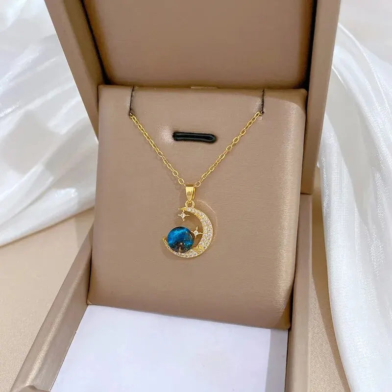 Steel Star Series Necklace for Women Gold Color Necklaces Jewelry Gifts