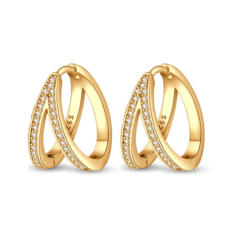 Classic Earrings 925 Silver Stars Moons Jewelry Gift