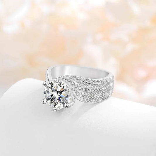 Solitaire Ring For Women 925  Jewelry