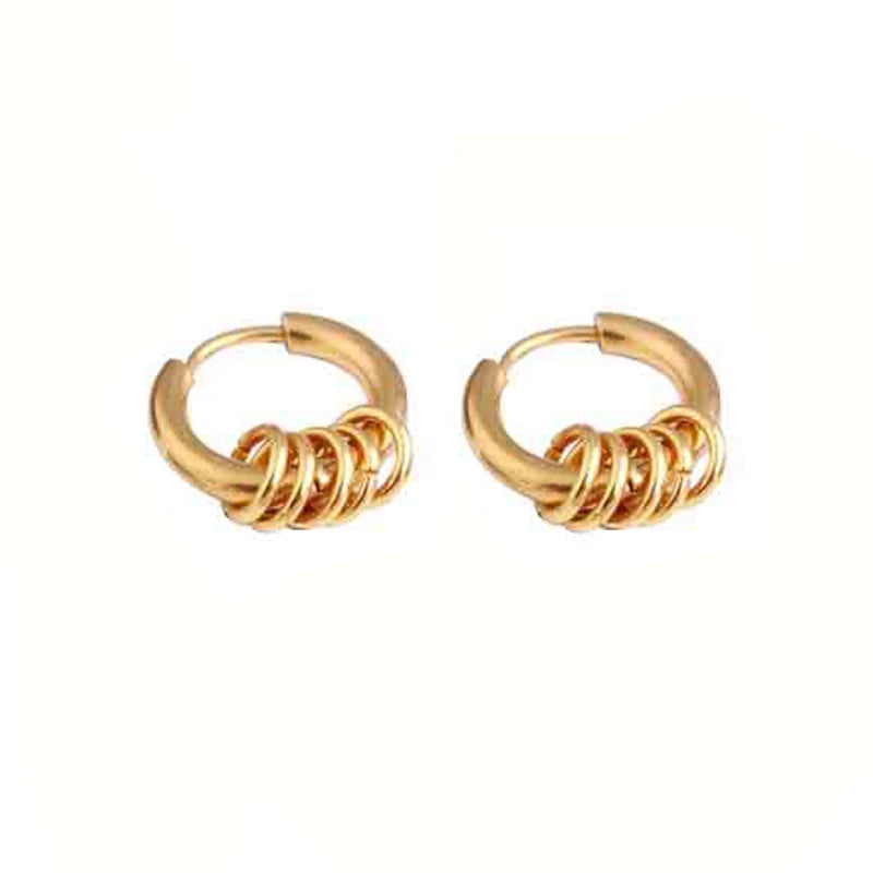 Earrings Buckle Rock Hip Hop Artificial Jewelry