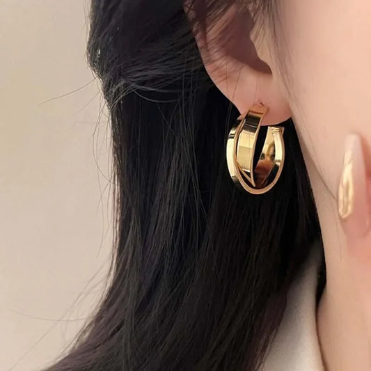 Earrings Punk Silver Color Fashion Jewelry
