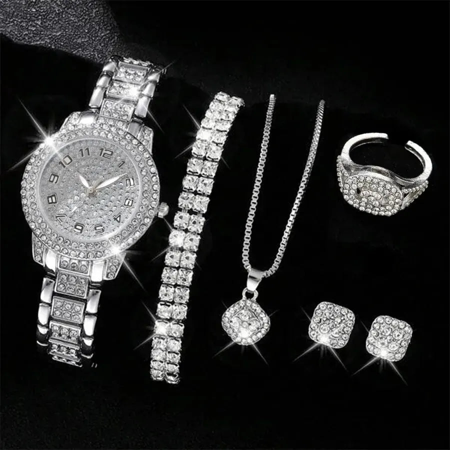 Watch Luxury Elegant Alloy  Watch Alloy Rhinestone Bracelet Montre