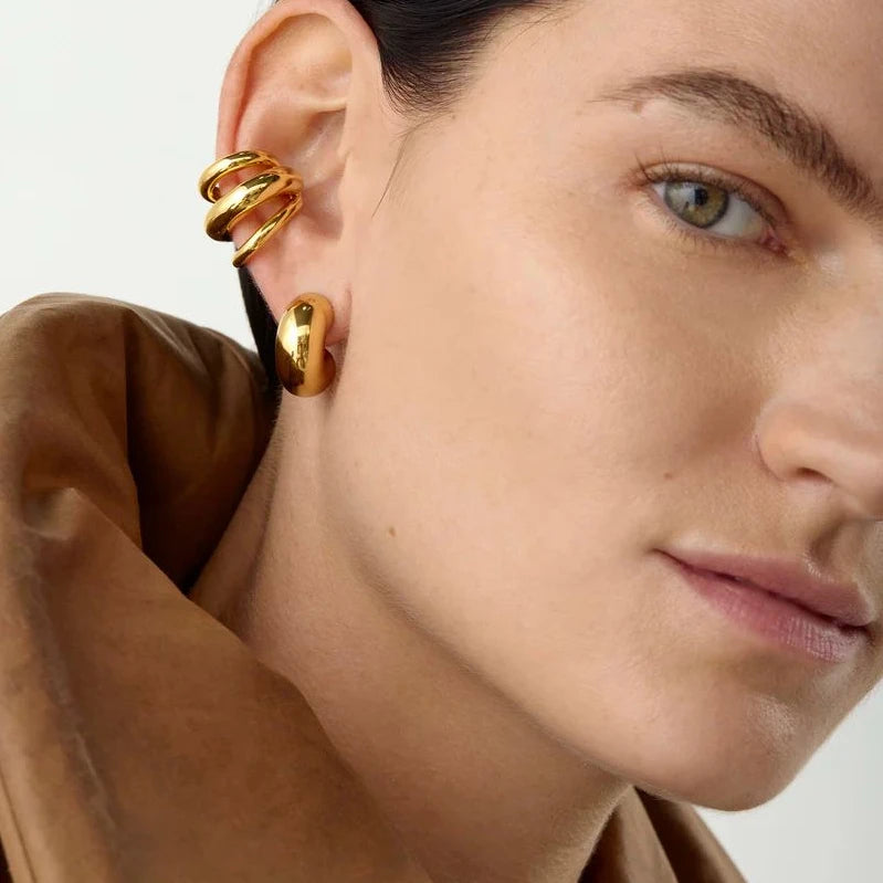 Ear Clip Waterproof Metal Unique Fashion Trendy Women Gift