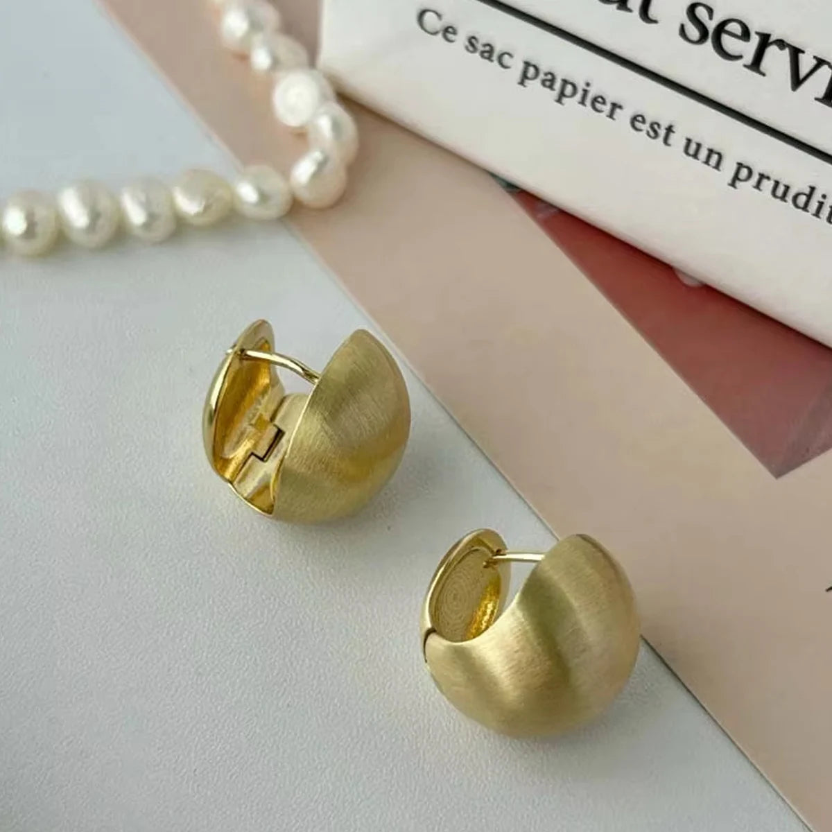 Earrings for Women Vintage Metal Big Ball Round Earring Jewelry Gifts
