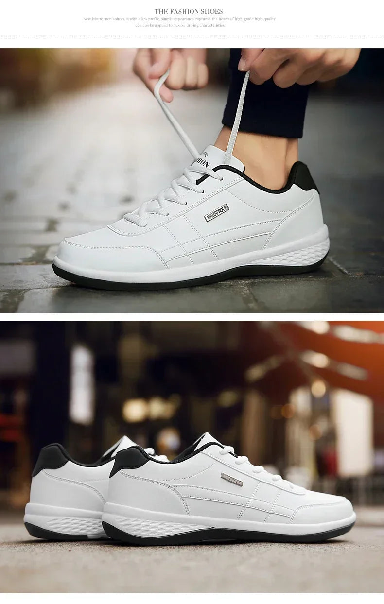 Sneakers Leisure Male Leather Sports Shoes Non-Slip Footwear Tennis for Men