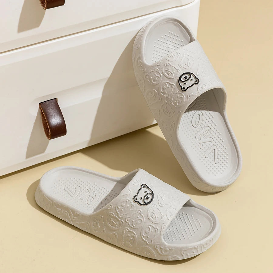 Summer Fashion Men's Slippers Printting Little Bear Sandals