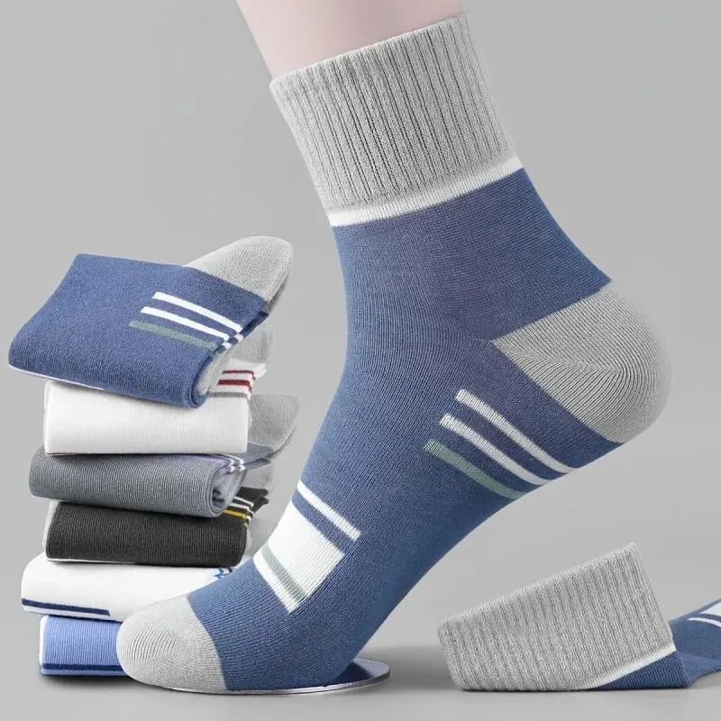 5 Pairs Socks MEN'S Mid-calf Spring