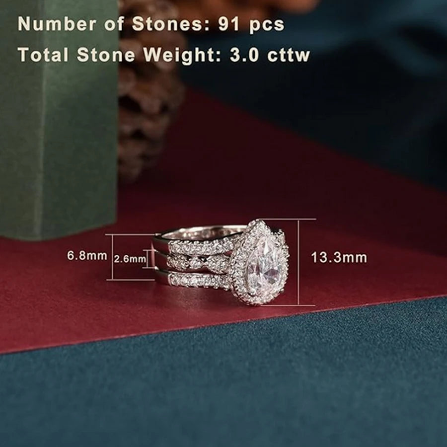 Silver Engagement Ring Enhancer Wedding Band for Women