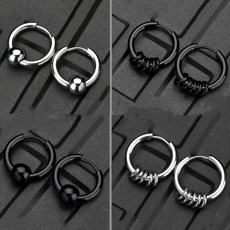 Earrings Buckle Rock Hip Hop Artificial Jewelry