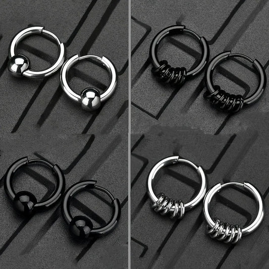 Earrings Buckle Rock Hip Hop Artificial Jewelry