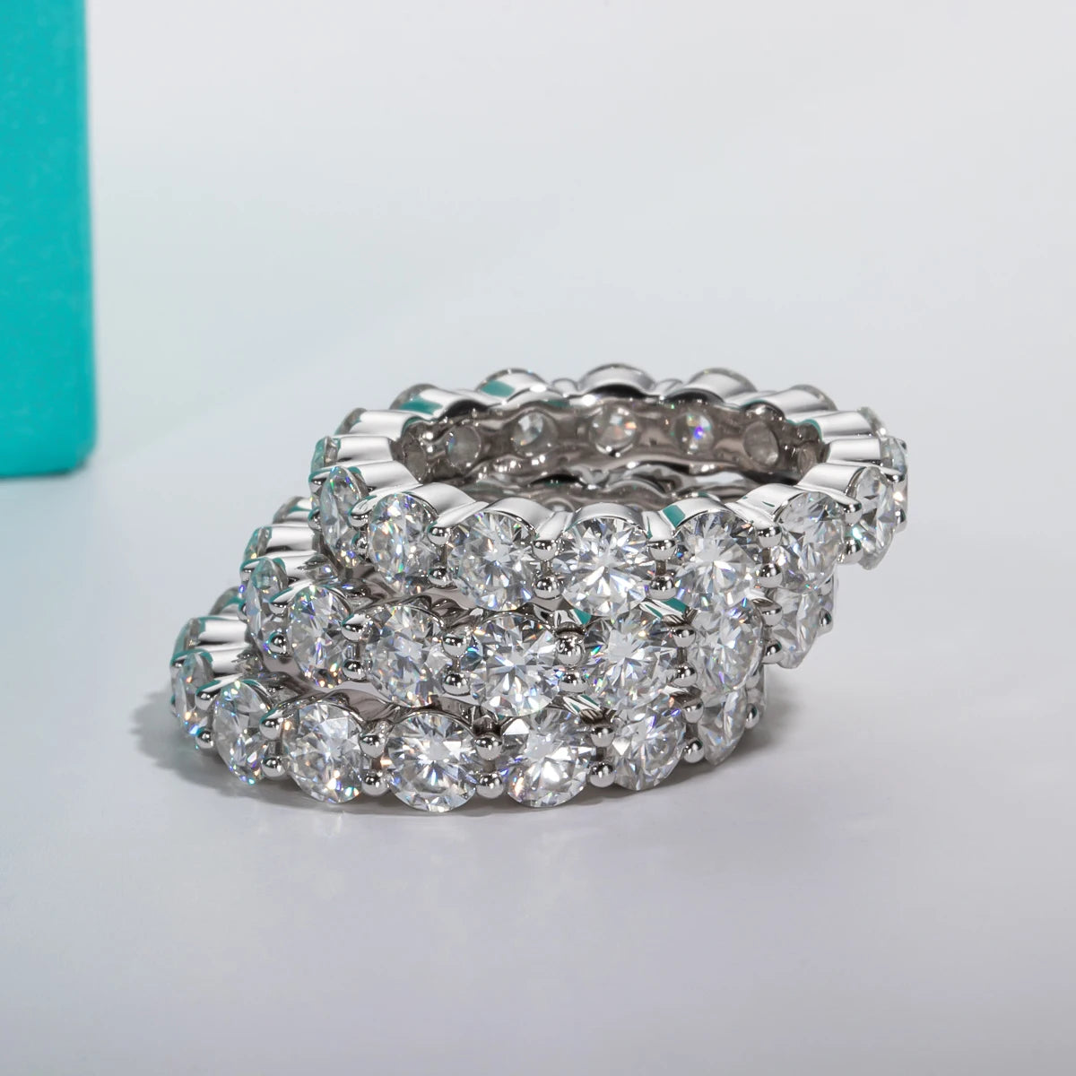 Ring  925 Sterling Silver 18K Gold Plated Eternity