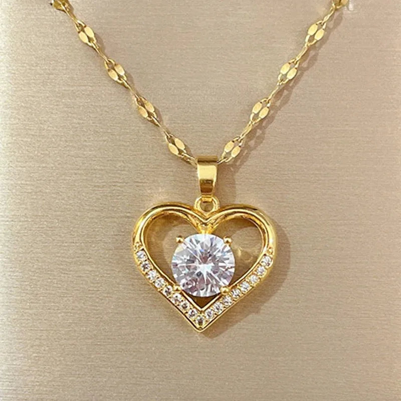 Necklace for women 2022 Golden Stainless Steel  Necklaces Jewelry for Girl