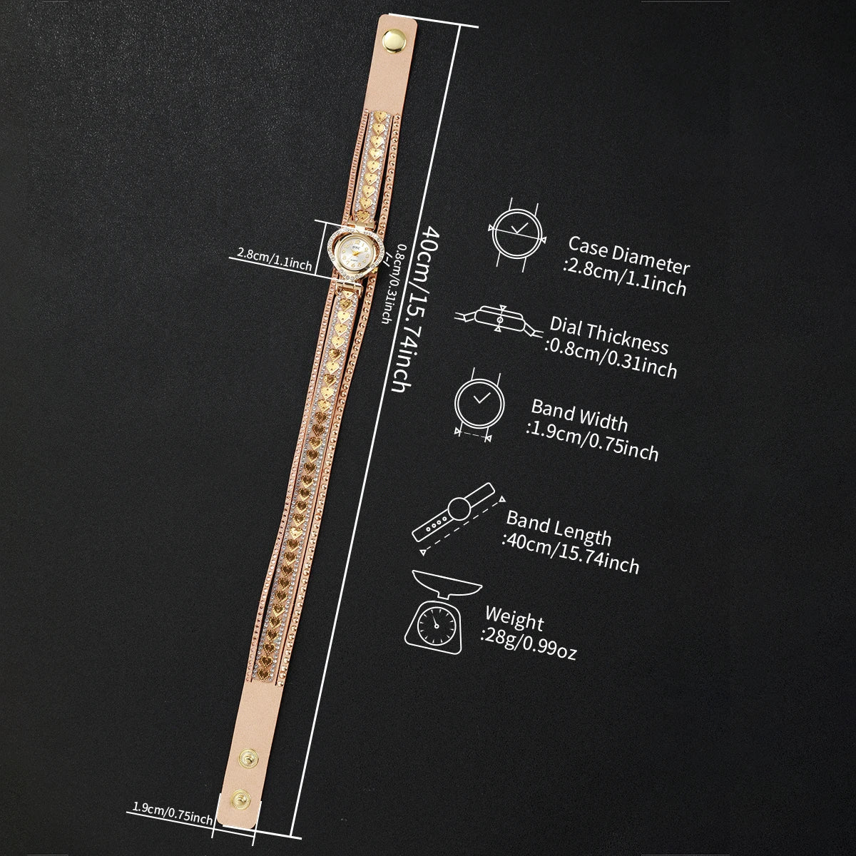 Watches Long Velvet Band Wristwatch