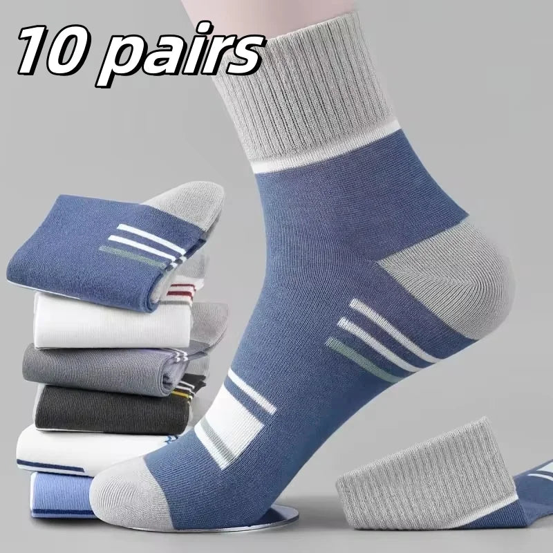 5 Pairs Socks MEN'S Mid-calf Spring