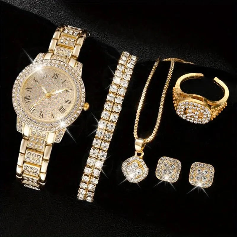 Watch Luxury Elegant Alloy  Watch Alloy Rhinestone Bracelet Montre