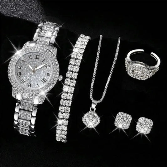 Watch Luxury Elegant Alloy  Watch Alloy Rhinestone Bracelet Montre