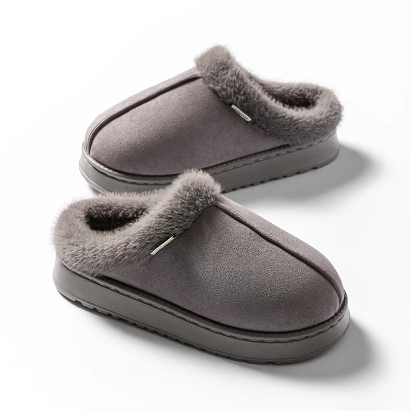 Fashion Women Fluffy Slippers for Autumn and Warm Unisex Slippers for Winter