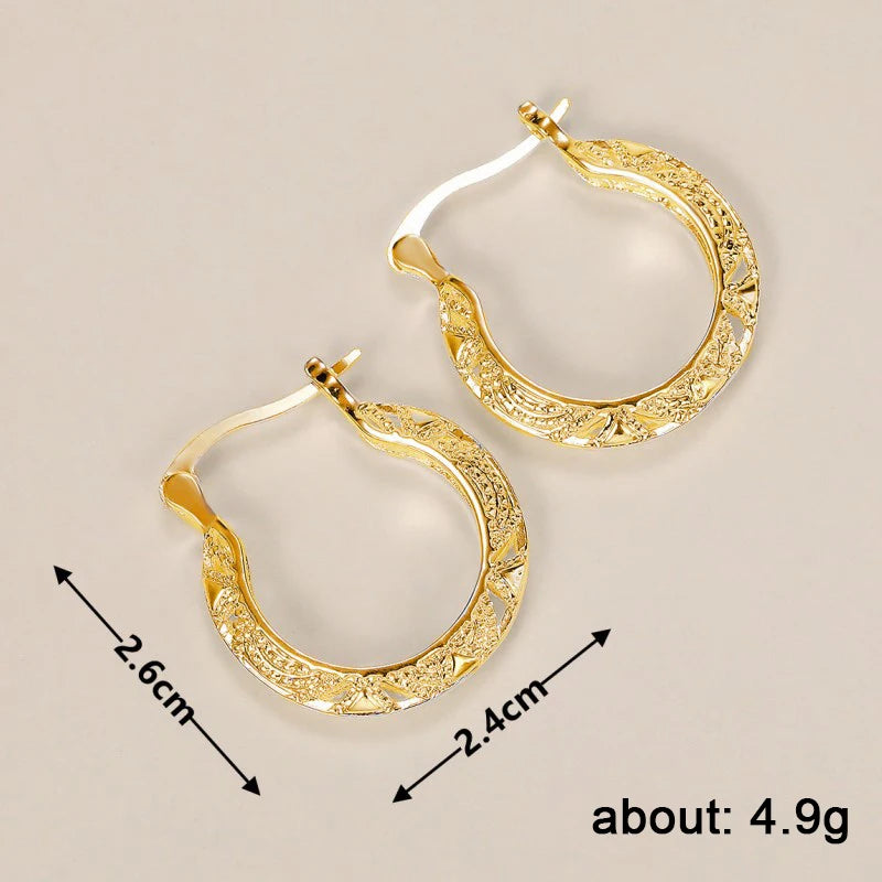 Earrings for Women Metal Style U Shape Circle Earrings Modern Fashion Girls Ear Jewelry