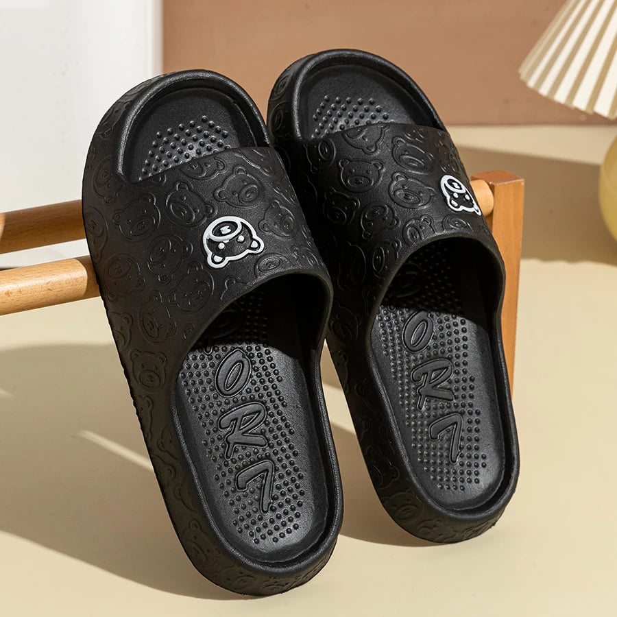 Summer Fashion Men's Slippers Printting Little Bear Sandals