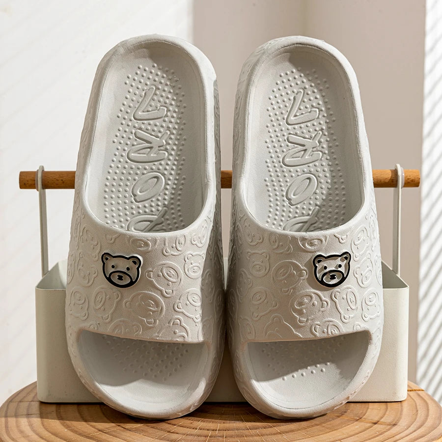 Summer Fashion Men's Slippers Printting Little Bear Sandals