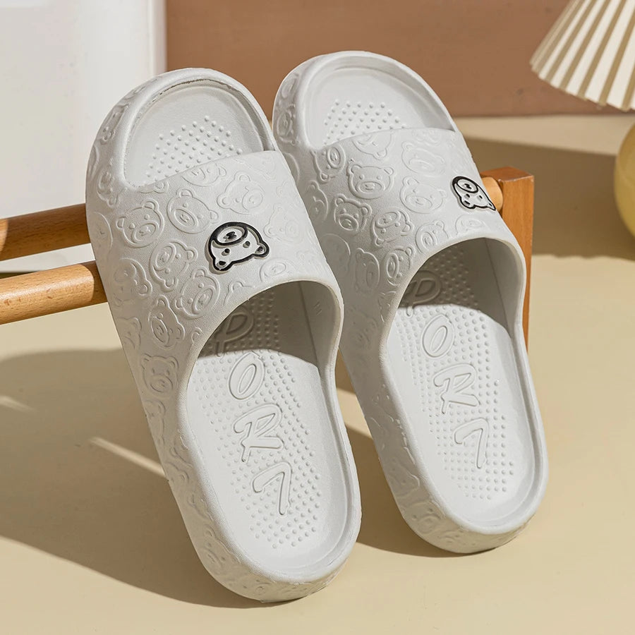 Summer Fashion Men's Slippers Printting Little Bear Sandals