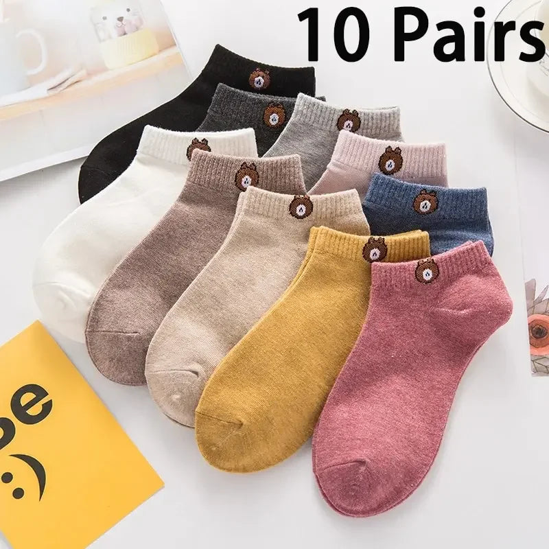 10 Pairs Women Low Tube Socks