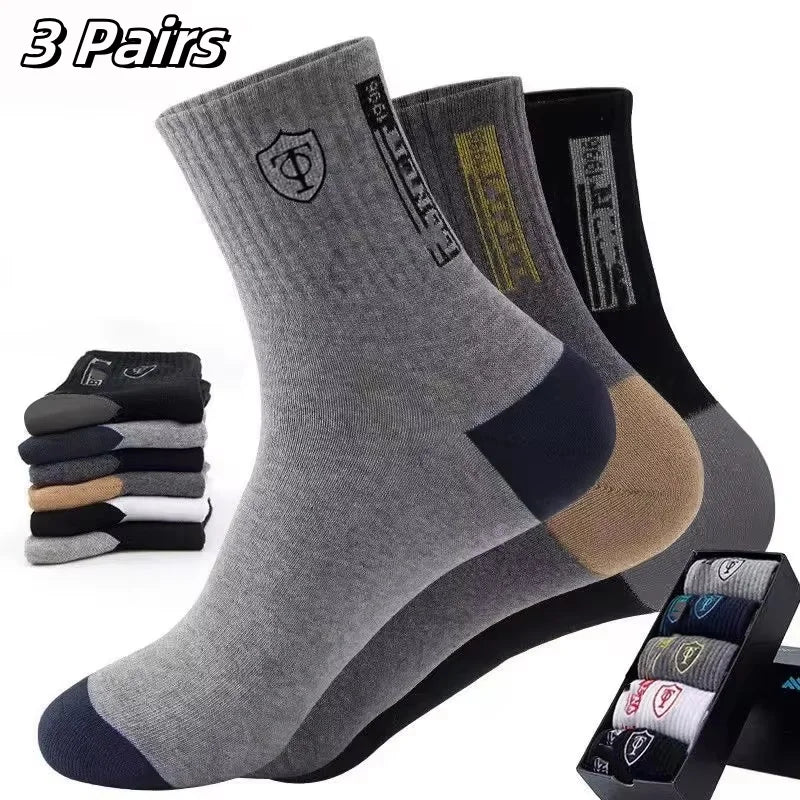 5 Pairs Socks MEN'S Mid-calf Spring