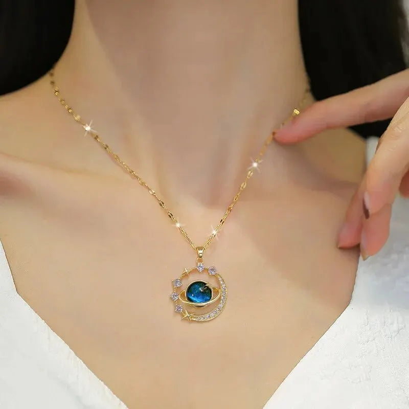 Steel Star Series Necklace for Women Gold Color Necklaces Jewelry Gifts