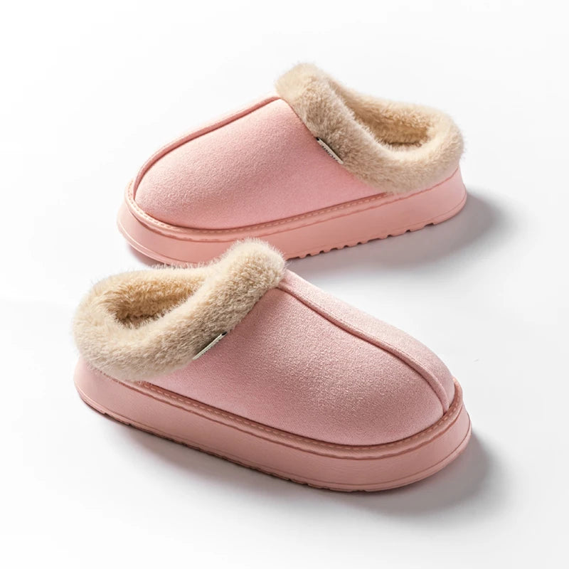Fashion Women Fluffy Slippers for Autumn and Warm Unisex Slippers for Winter