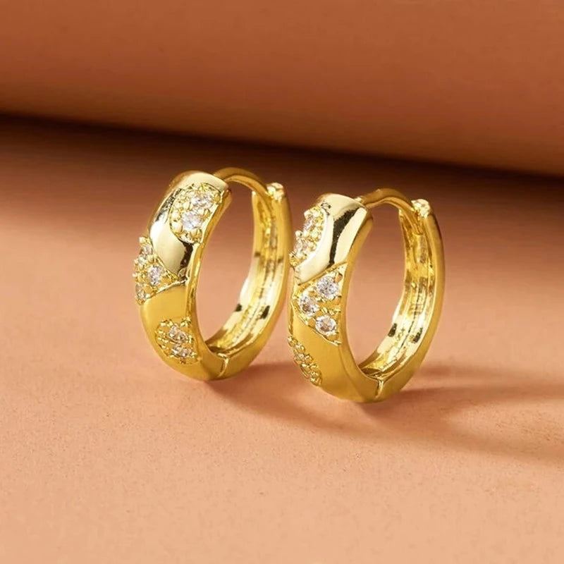 Earrings Women Hollow Out Irregular Gold Color  Luxury Trendy Jewelry