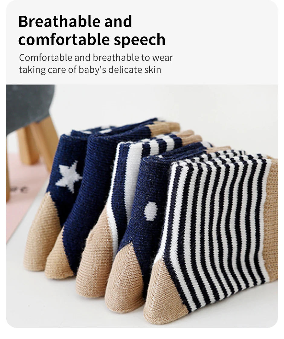 5 Pairs Cartoon Baby Socks