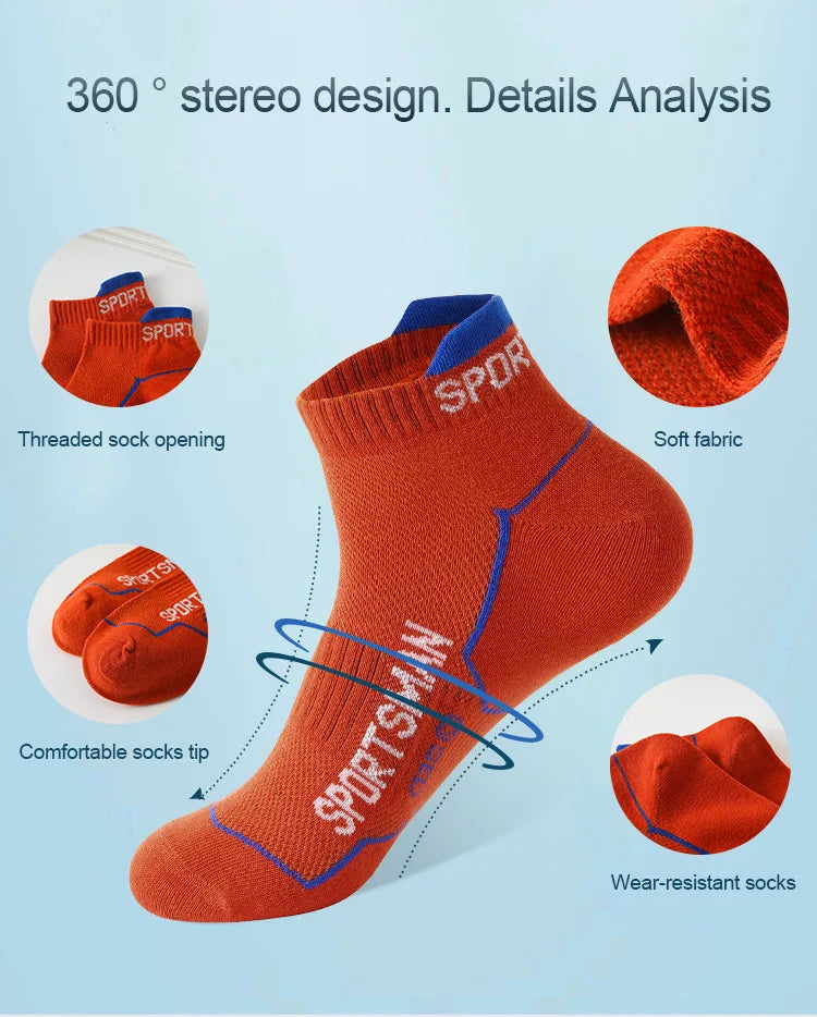 6 Pairs Socks Men's Short Socks