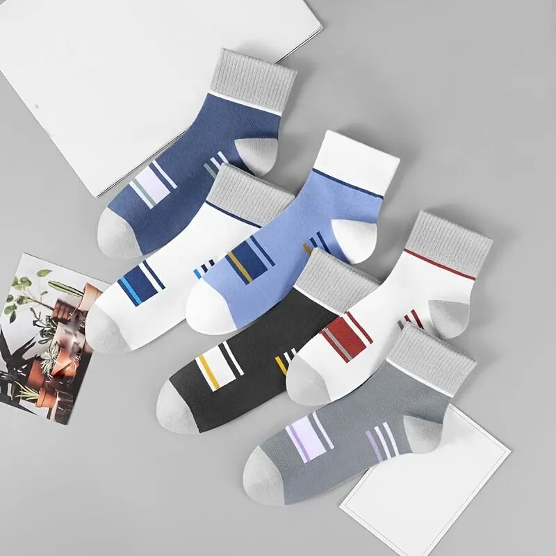 5 Pairs Socks MEN'S Mid-calf Spring