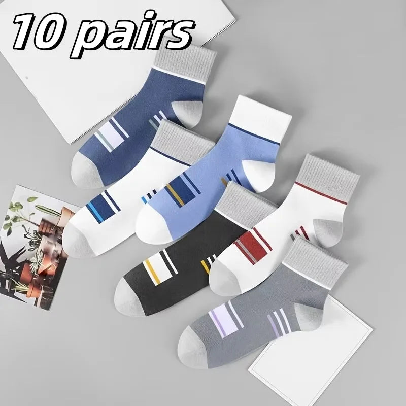 5 Pairs Socks MEN'S Mid-calf Spring