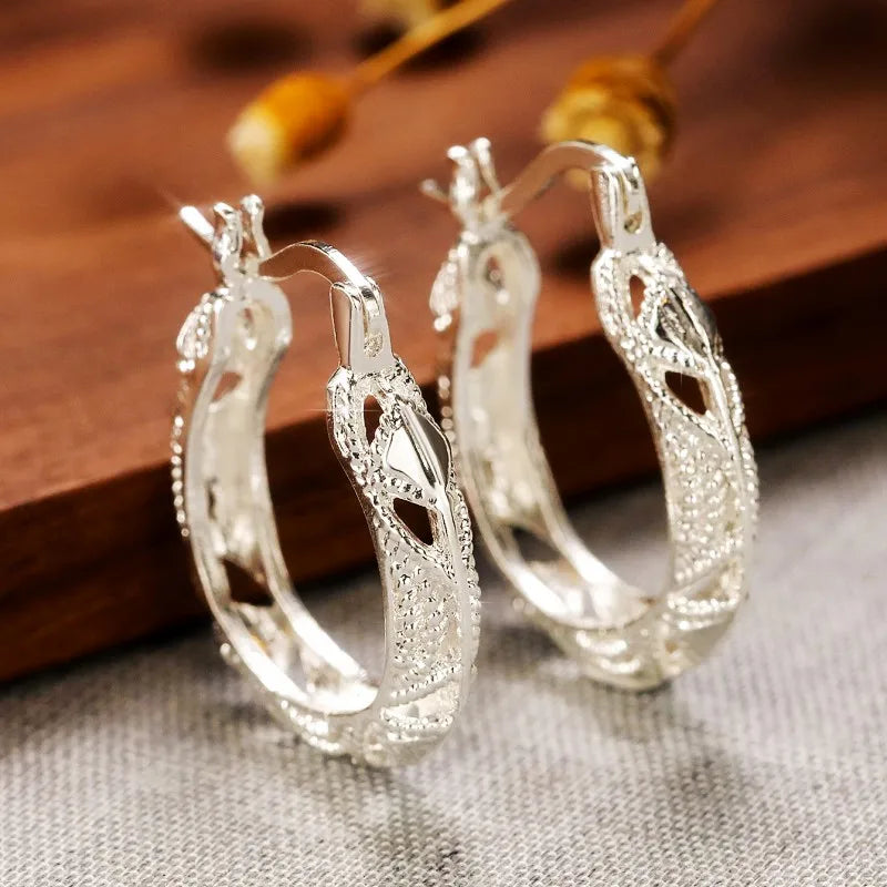 Earrings for Women Metal Style U Shape Circle Earrings Modern Fashion Girls Ear Jewelry