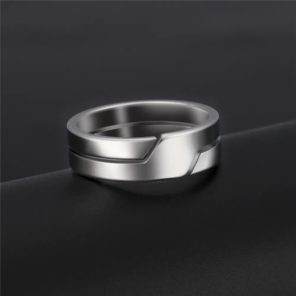 Ring for Men Women Black Minimalist Casual Finger