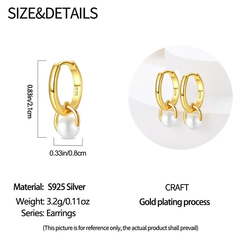 Classic Earrings 925 Silver Stars Moons Jewelry Gift