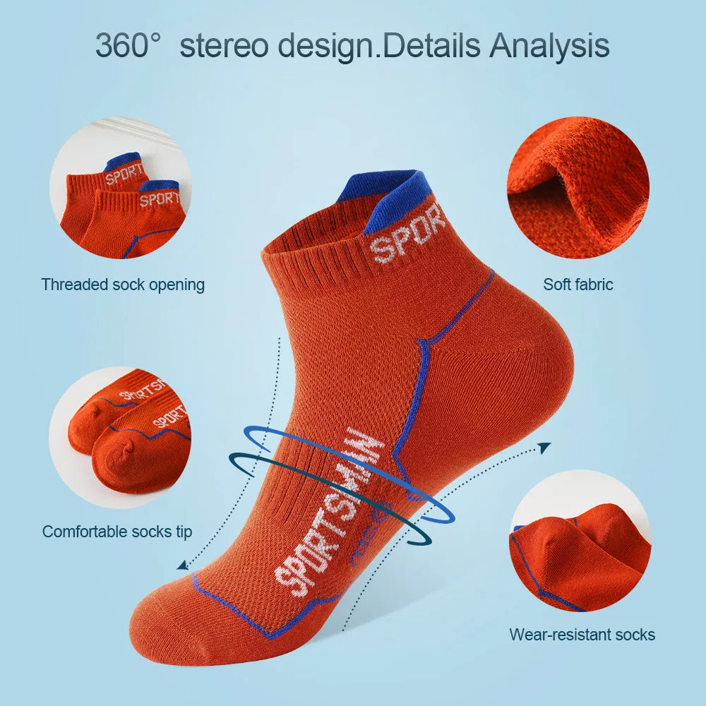 6 Pairs Socks Men's Short Socks