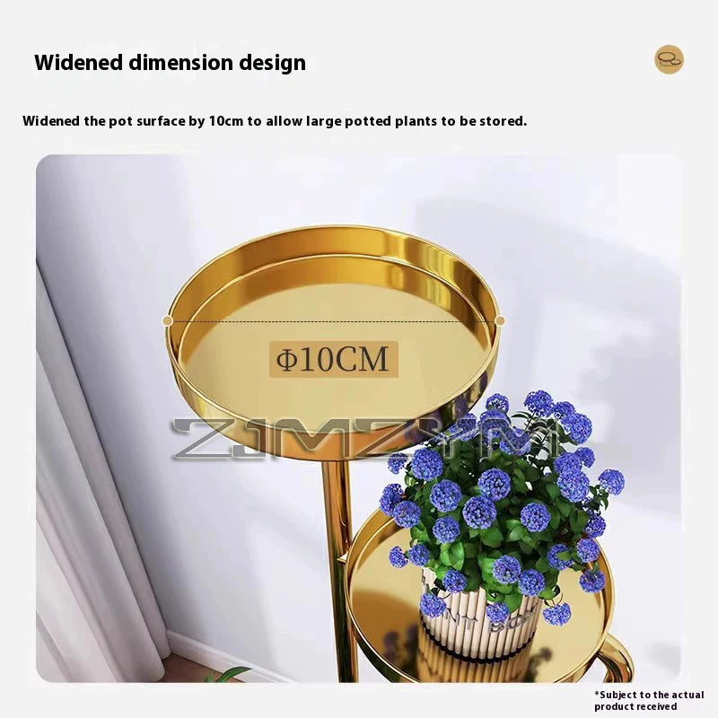 Stand Gold Display Rack for Flowers Living Room Flower Pot Stand