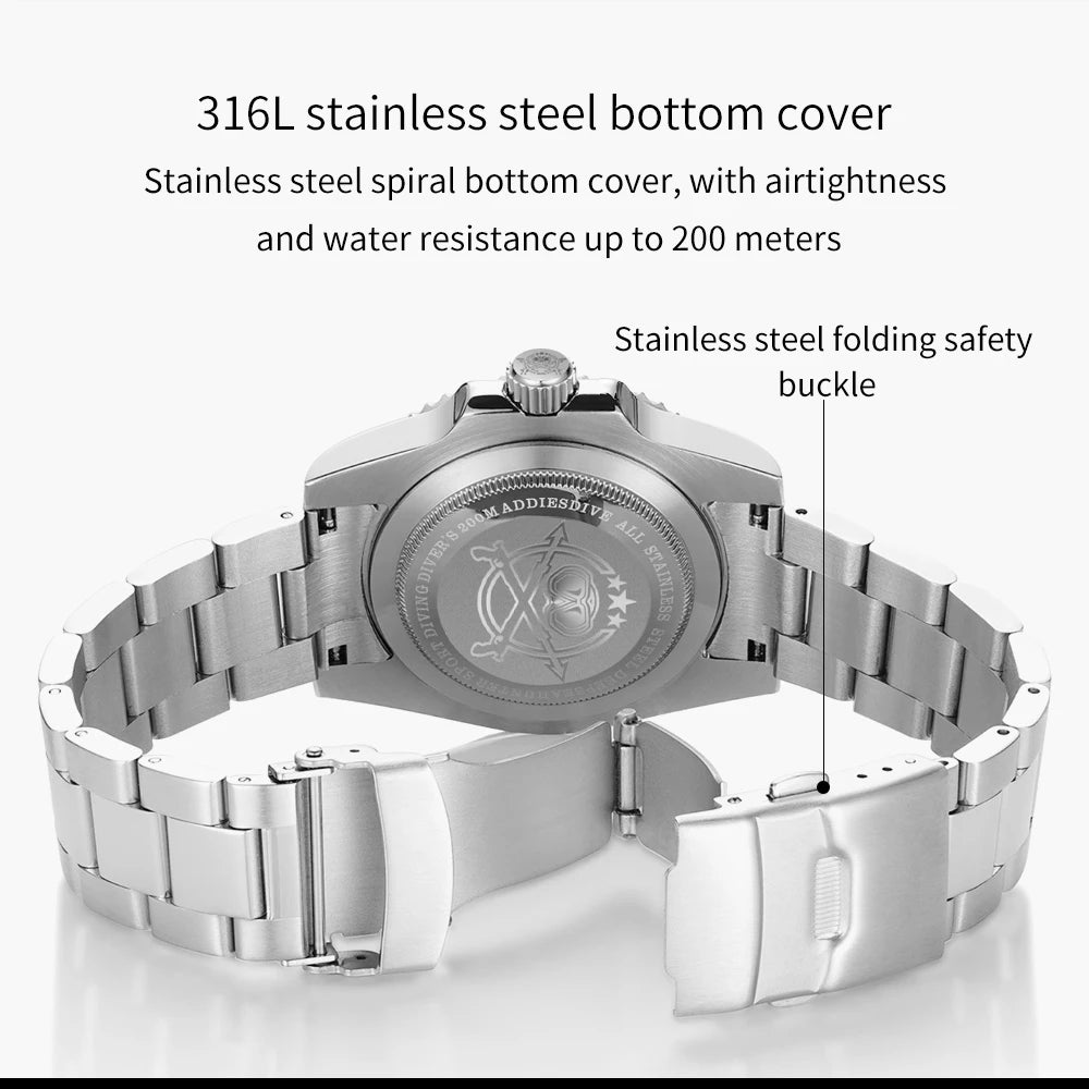 ADDIESDIVE Stainless Steel Watch