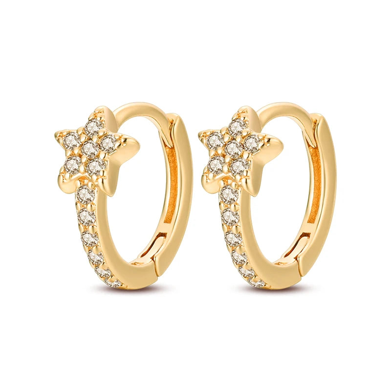 Classic Earrings 925 Silver Stars Moons Jewelry Gift