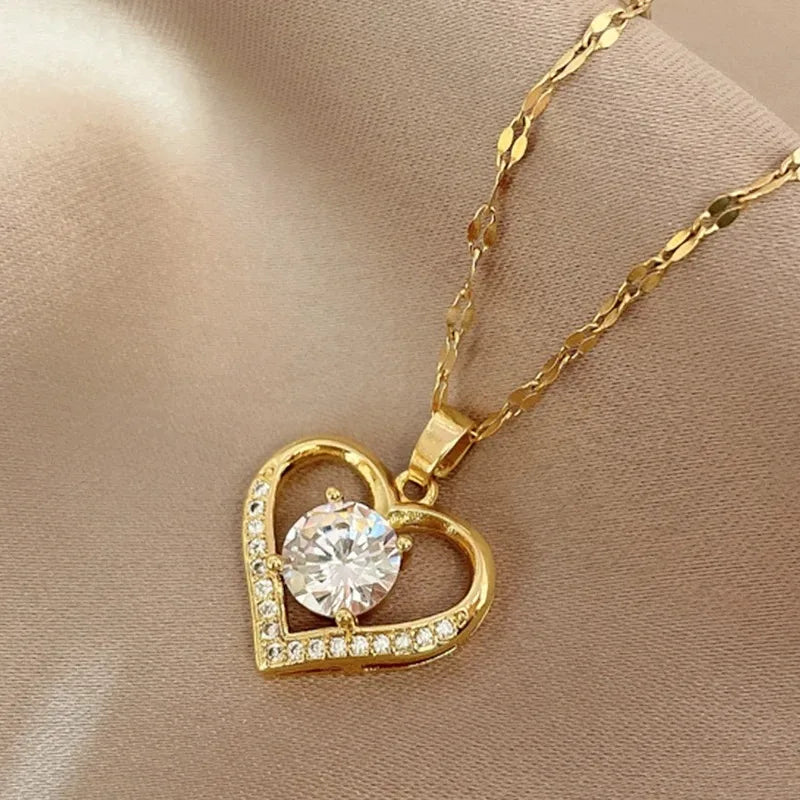 Necklace for women 2022 Golden Stainless Steel  Necklaces Jewelry for Girl