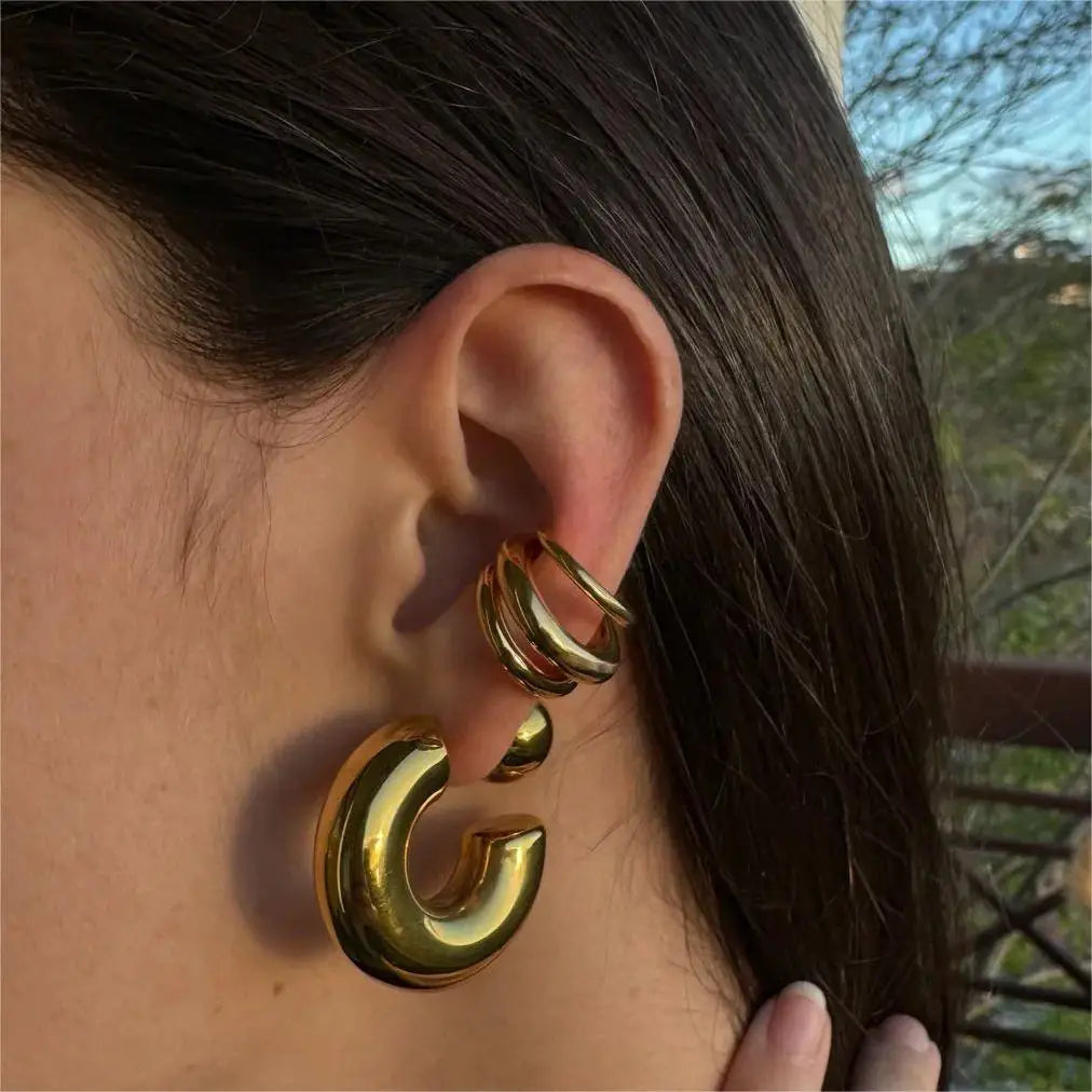 Ear Clip Waterproof Metal Unique Fashion Trendy Women Gift