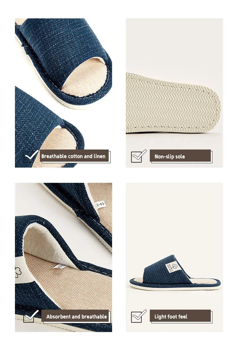 Home Linen Slippers For  Men's & Women's Shoes Summer