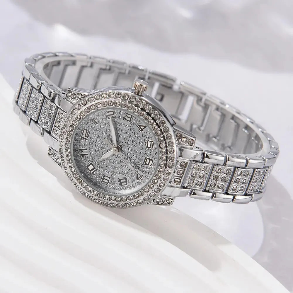 Watch Luxury Elegant Alloy  Watch Alloy Rhinestone Bracelet Montre