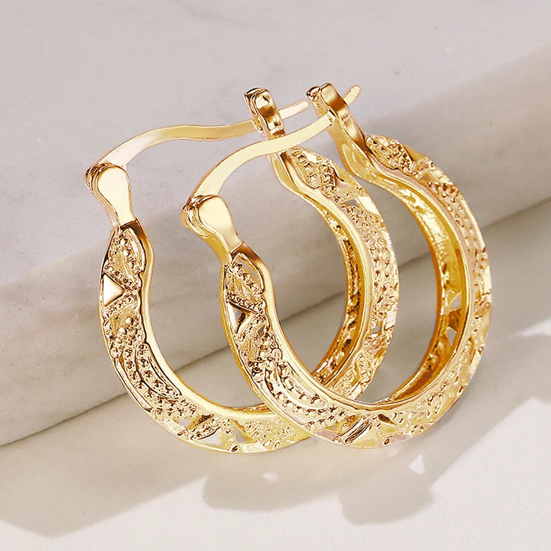 Earrings for Women Metal Style U Shape Circle Earrings Modern Fashion Girls Ear Jewelry