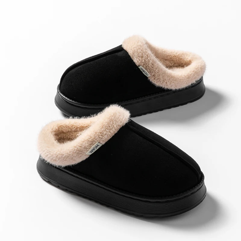 Fashion Women Fluffy Slippers for Autumn and Warm Unisex Slippers for Winter
