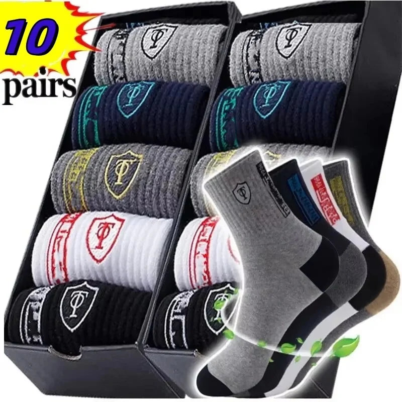 5 Pairs Socks MEN'S Mid-calf Spring